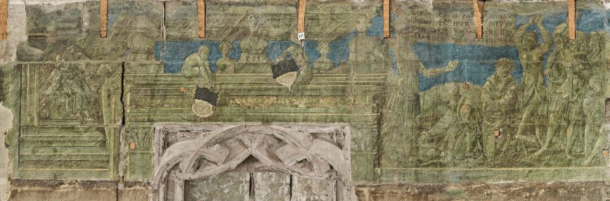 Anton Henckel et son aide, cycle de Suzanne, 1530-1531, 117 × 852 cm, ancienne salle du Petit Conseil (salle Susanna), paroi occidentale © SBC Alain Kilar