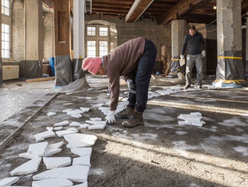 Étapes de réalisation de l’œuvre, novembre 2021-février 2022 © Primula Bosshard